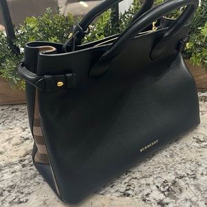 Black Burberry bag large size